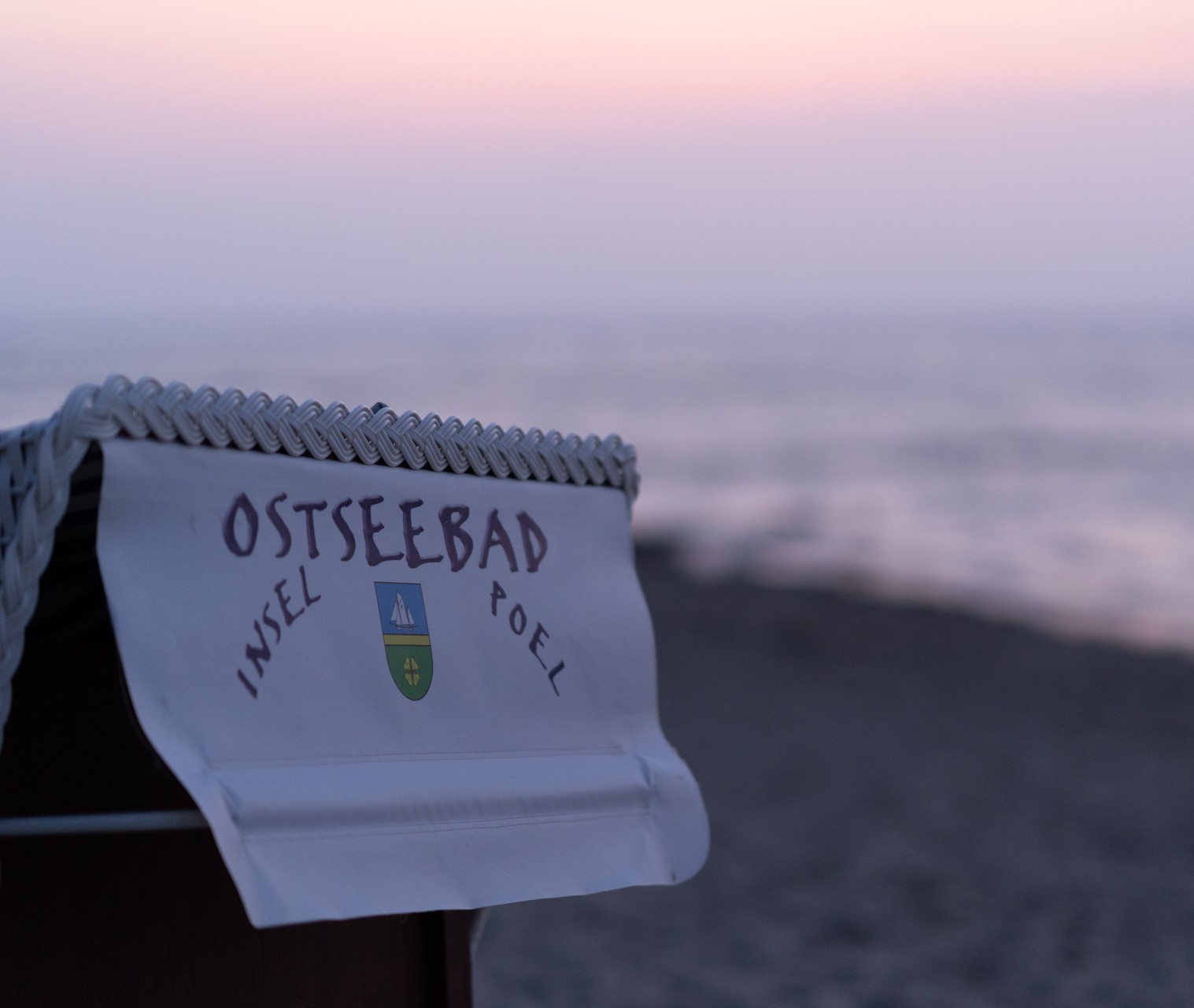 "Ostseebad" sign at the beach.